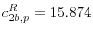  c^R_{2b,p}=15.874