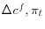 \Delta c^{f}, \pi_{t}