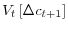 \displaystyle V_{t}\left[ \Delta c_{t+1}\right]