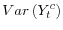  Var\left( Y_{t}^{c}\right) 