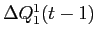  \Delta Q^{1}_{1}(t-1)