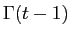 LaTex Encoded Math: \displaystyle \Gamma(t-1)