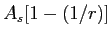 LaTex Encoded Math: \displaystyle A_{s}[1-(1/r)]