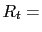 LaTex Encoded Math: \displaystyle R_t =