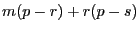 m(p-r)+r(p-s)