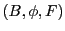  (B,\phi,F)