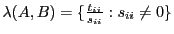  \lambda(A,B)=\{\frac{t_{ii}}{s_{ii}}:s_{ii}\ne 0\}