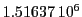  1.51637\,{10}^6
