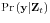\Pr \left( {{\rm {\bf y}}\vert {\rm {\bf Z}}_t } \right)
