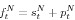 \begin{displaymath} f_t^N =s_t^N +p_t^N \end{displaymath}