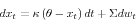 \begin{displaymath} dx_t =\kappa \left( {\theta -x_t } \right)dt+\Sigma dw_t \end{displaymath}