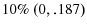  10\%{~}(0,.187)