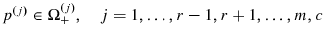  p^{\left( j\right) }\in\Omega_{+}^{(j)},\quad j=1,\ldots ,r-1,r+1,\ldots,m,c