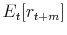  E_t[r_{t+m}]