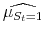 \displaystyle \widehat{\mu_{S_t=1}}