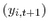  (y_{i,t+1})