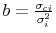  b=\frac{\sigma_{ci}% }{\sigma_{i}^{2}}
