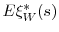  E\xi_{W}^{\ast}(s) 