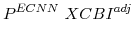 \displaystyle P^{ECNN} XCBI^{adj} \!\!