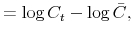 \displaystyle =\log C_{t}-\log\bar{C},