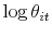 \log\theta_{it}