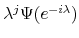  \lambda^j \Psi(e^{-i \lambda})