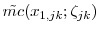  \tilde{mc}(x_{1,jk};\zeta_{jk})