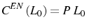 \displaystyle C^{EN}\left( L_{0}\right) =P~L_{0}