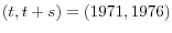 (t,t+s)=(1971,1976)