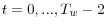  t=0,...,T_{w}-2