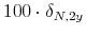  100\cdot\delta_{N,2y}