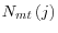  N_{mt}\left( j\right) 