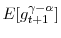  E[g_{t+1}^{\gamma-\alpha}]