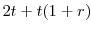  2t+t(1+r)