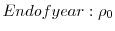  End of year: \rho_{0}