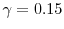  \gamma = 0.15