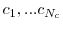 c_{1},...c_{N_{c}}