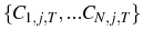  \{C_{1,j,T},...C_{N,j,T}\}
