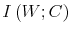 \displaystyle I\left( W;C\right)