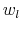  w_{l}