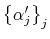  \left\{ \alpha_{j}^{\prime}\right\} _{j}