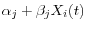 \alpha_{j} + \beta_{j} X_{i}(t)