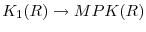  K_1(R)\rightarrow MPK(R)