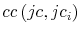  cc\left( jc,jc_{i}\right) 