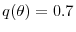  q(\theta)=0.7