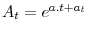  A_{t}=e^{a.t+a_{t}}