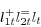 \begin{displaymath} l_{1t}^ +l{ }_{2t}^ =l_t \end{displaymath}