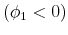  (\phi _{1}<0)