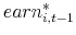  earn_{i,t-1}^{\ast }