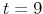  t=9